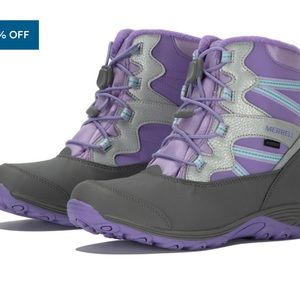 Merrell Kids US 13M Outback Waterproof Boot Purple and Gray